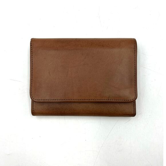 Vintage Coach Trifold Wallet Water Buffalo Leather
